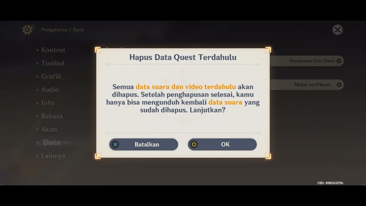 Cara Hapus Data Quest di Genshin Impact PC